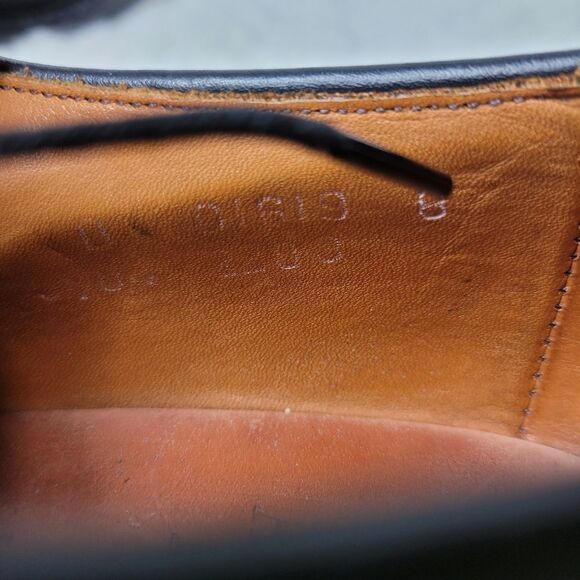 Allen Edmonds Hillcrest Shoes Men's Size 10 Black Leather Bicycle Toe Oxford - Picture 10 of 12